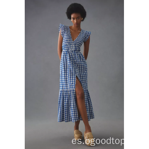 Vestido midi de hendidura para mujeres